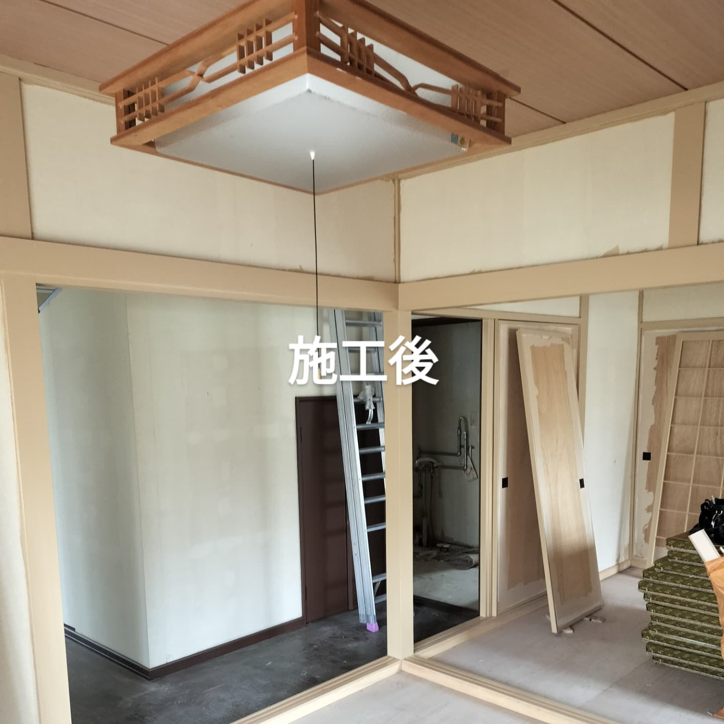 和室の木部塗装が無事に完了しました